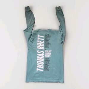 Thomas Rhett VHS TR-19 Tour Shirt Unisex S Blue Long Sleeve Graphic Tee GUC